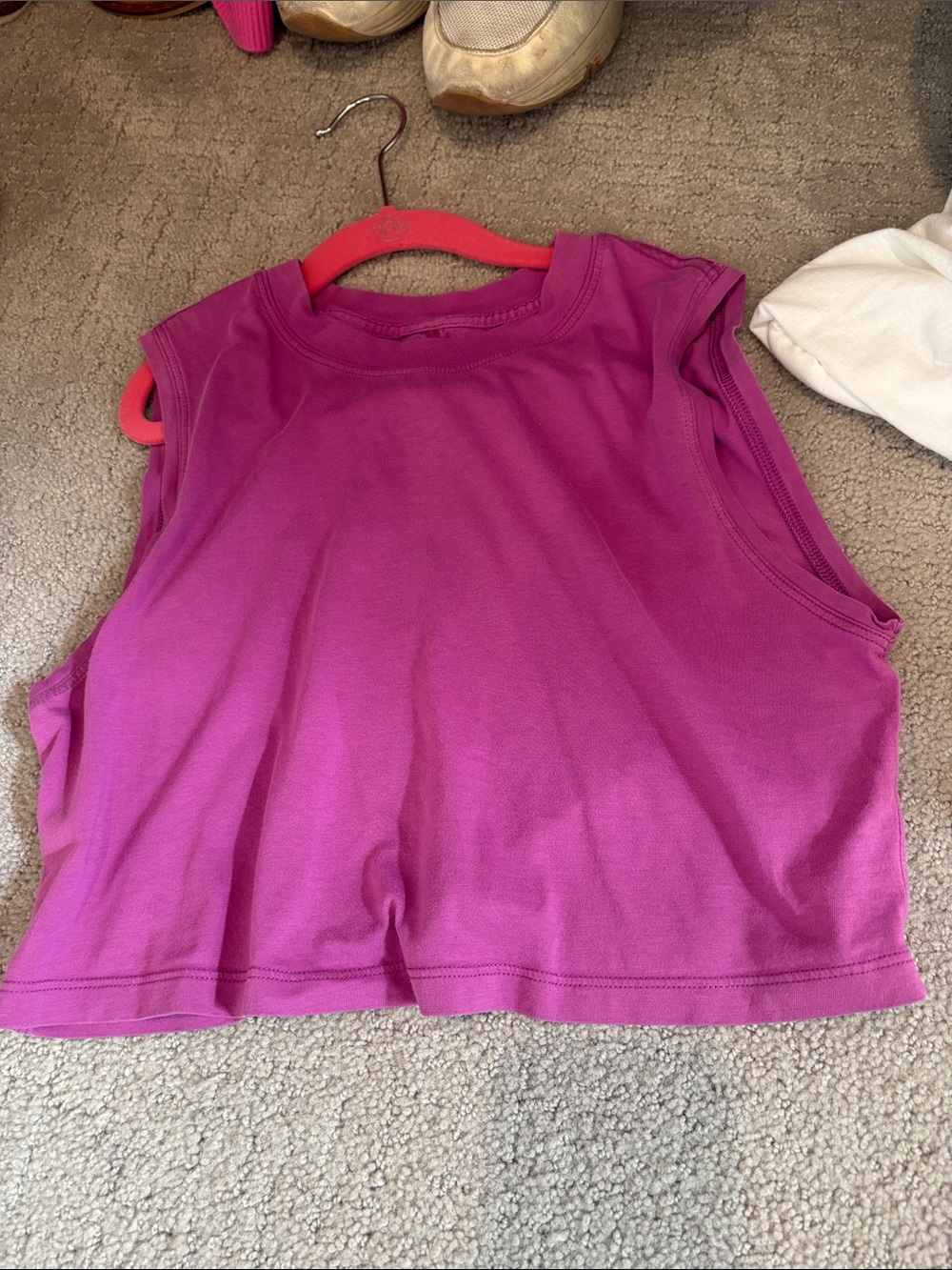 lululemon athletica Sleeveless Crop Tank Top - Fuchsia